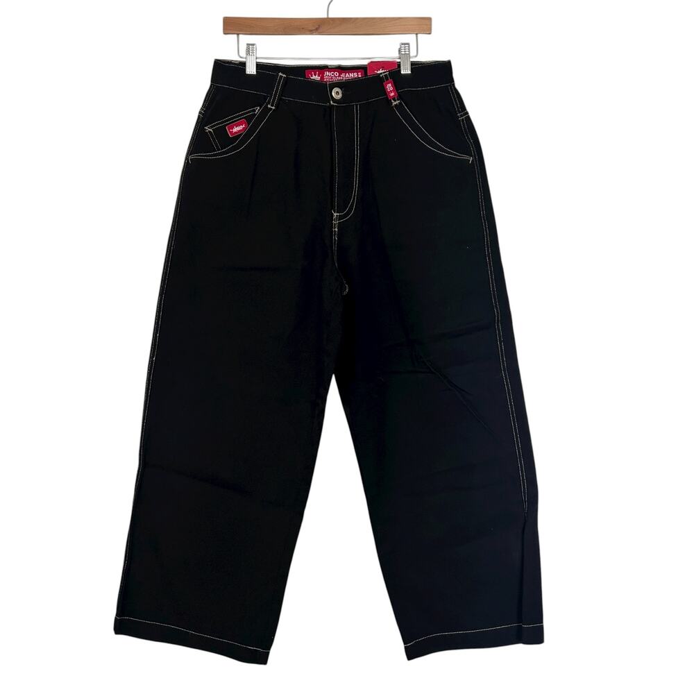 Vintage DS JNCO Black Wide Leg Jeans Sz 32